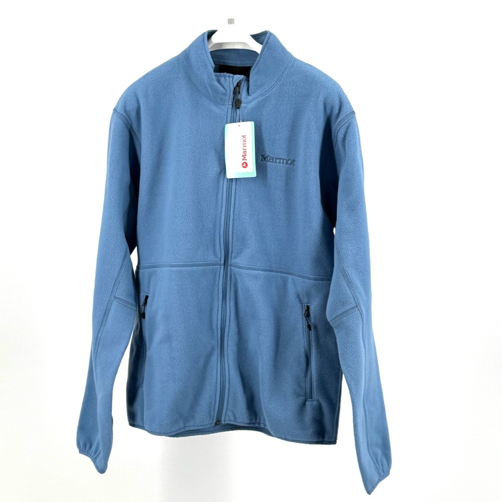 Marmot Men’s Rocklin Fleece Jacket in Rain Cloud Size M NWT